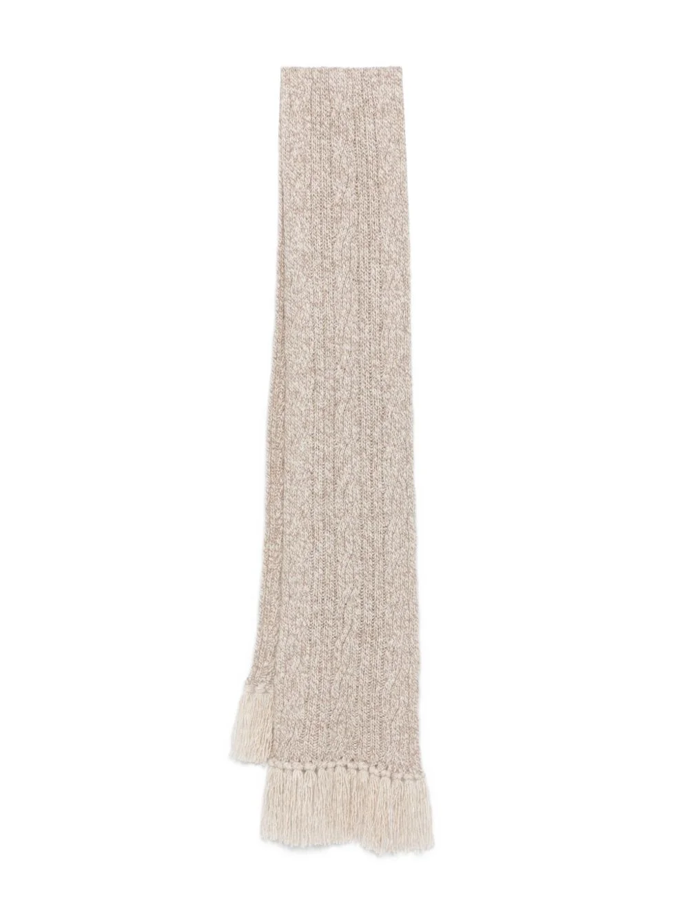 cable-knit tassel-detail scarf - 1