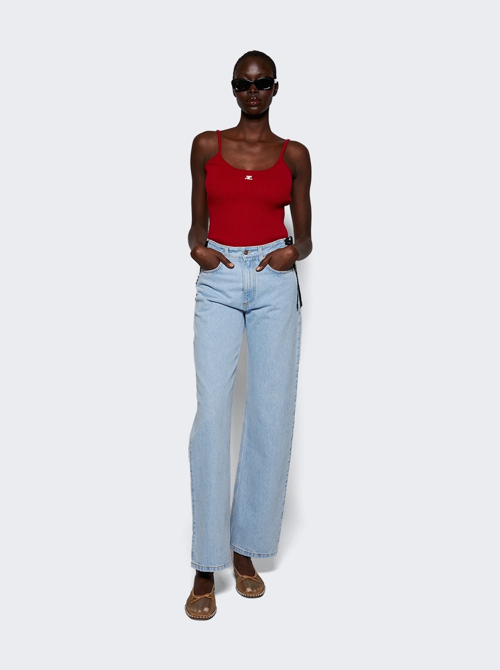 Straight Leg Jeans Blue - 2