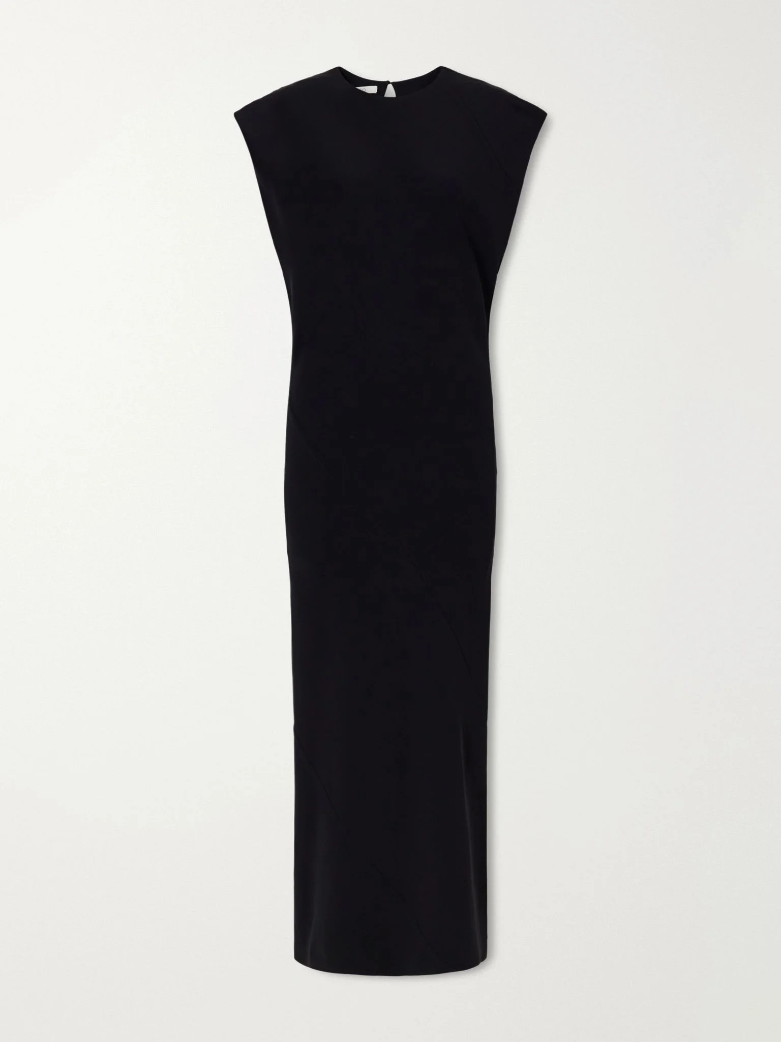 Shift stretch-crepe maxi dress Black - 1