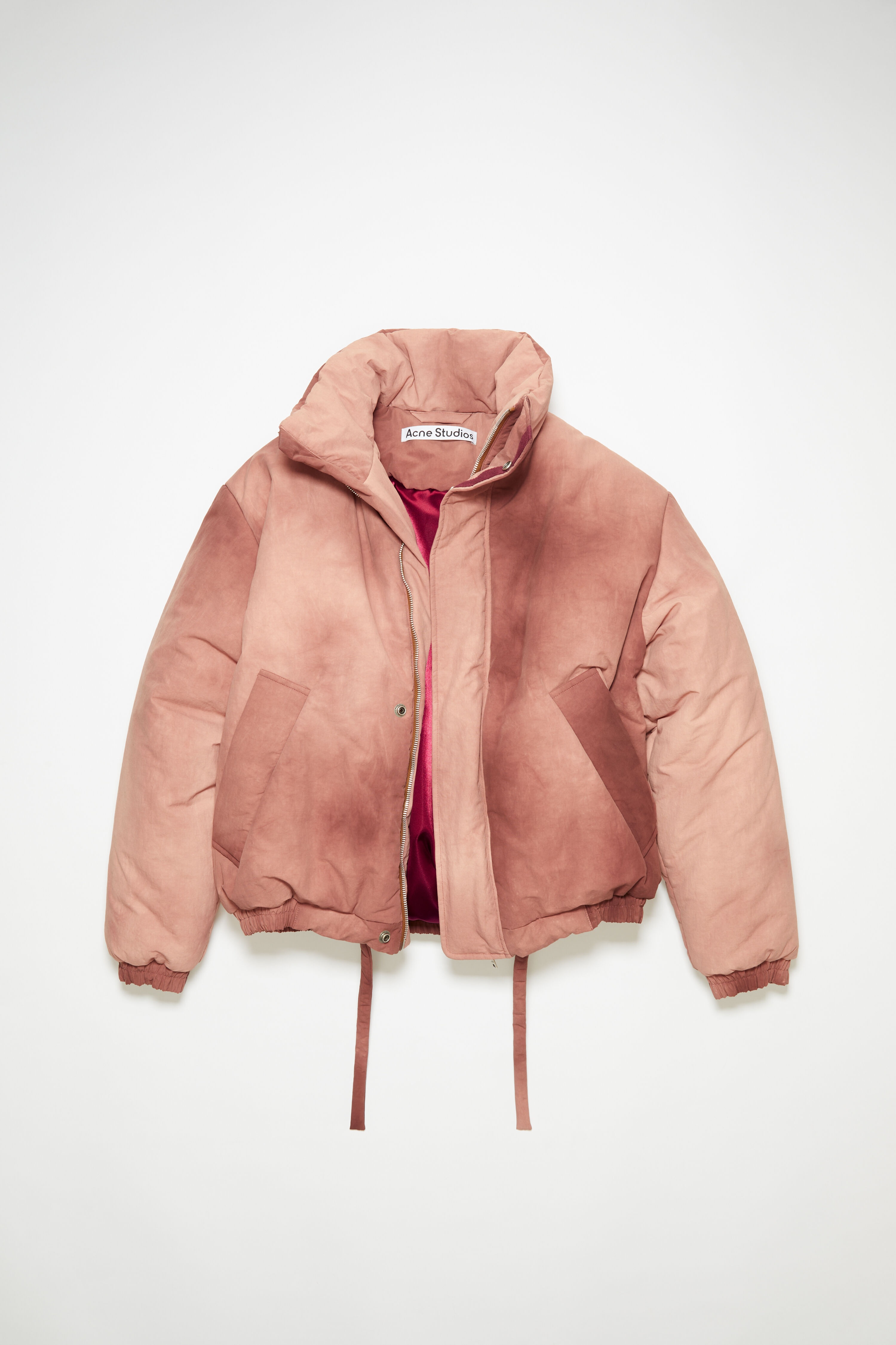 Dyed puffer jacket - Rust red - 7