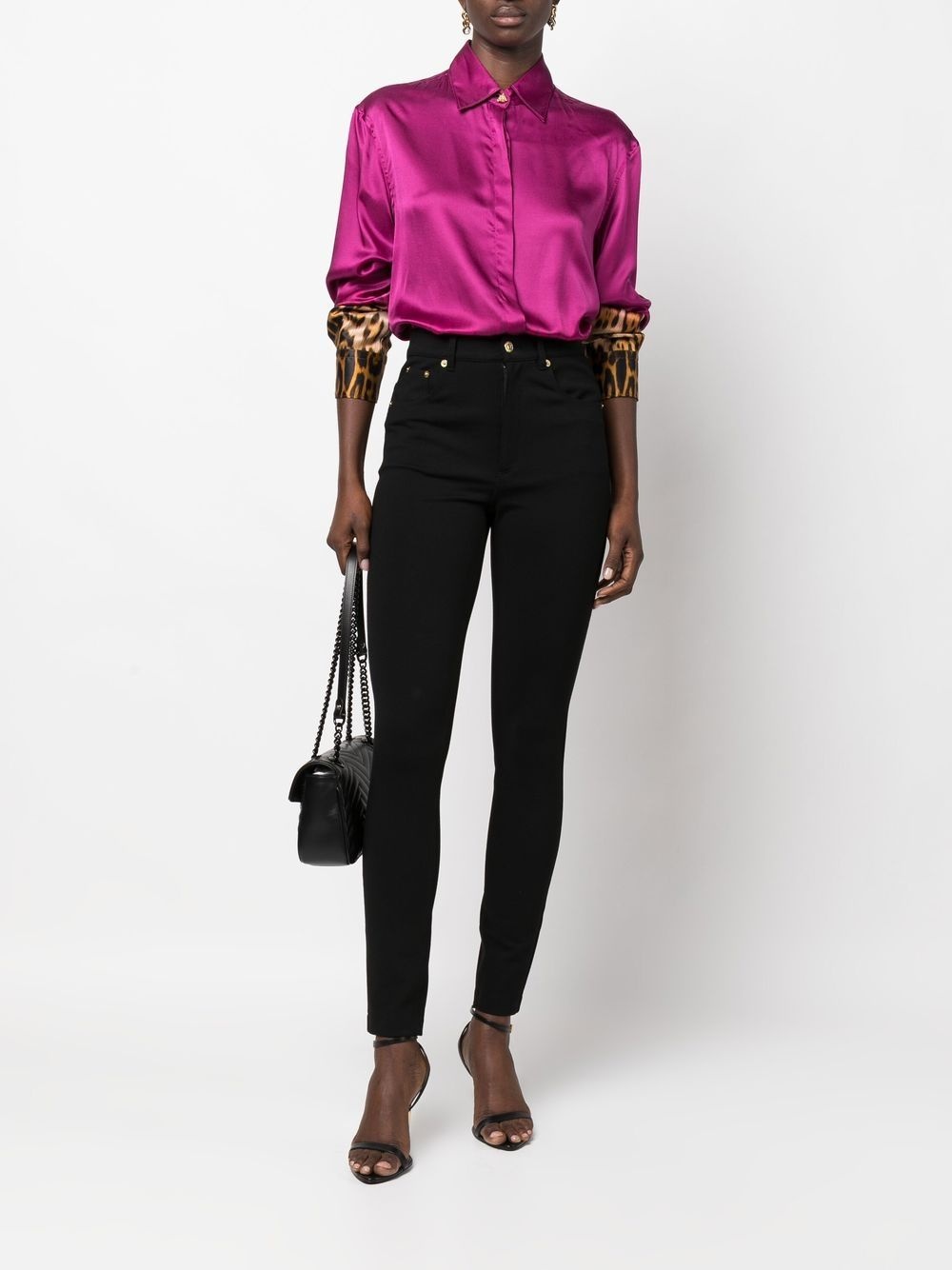 gradient leopard print blouse - 2