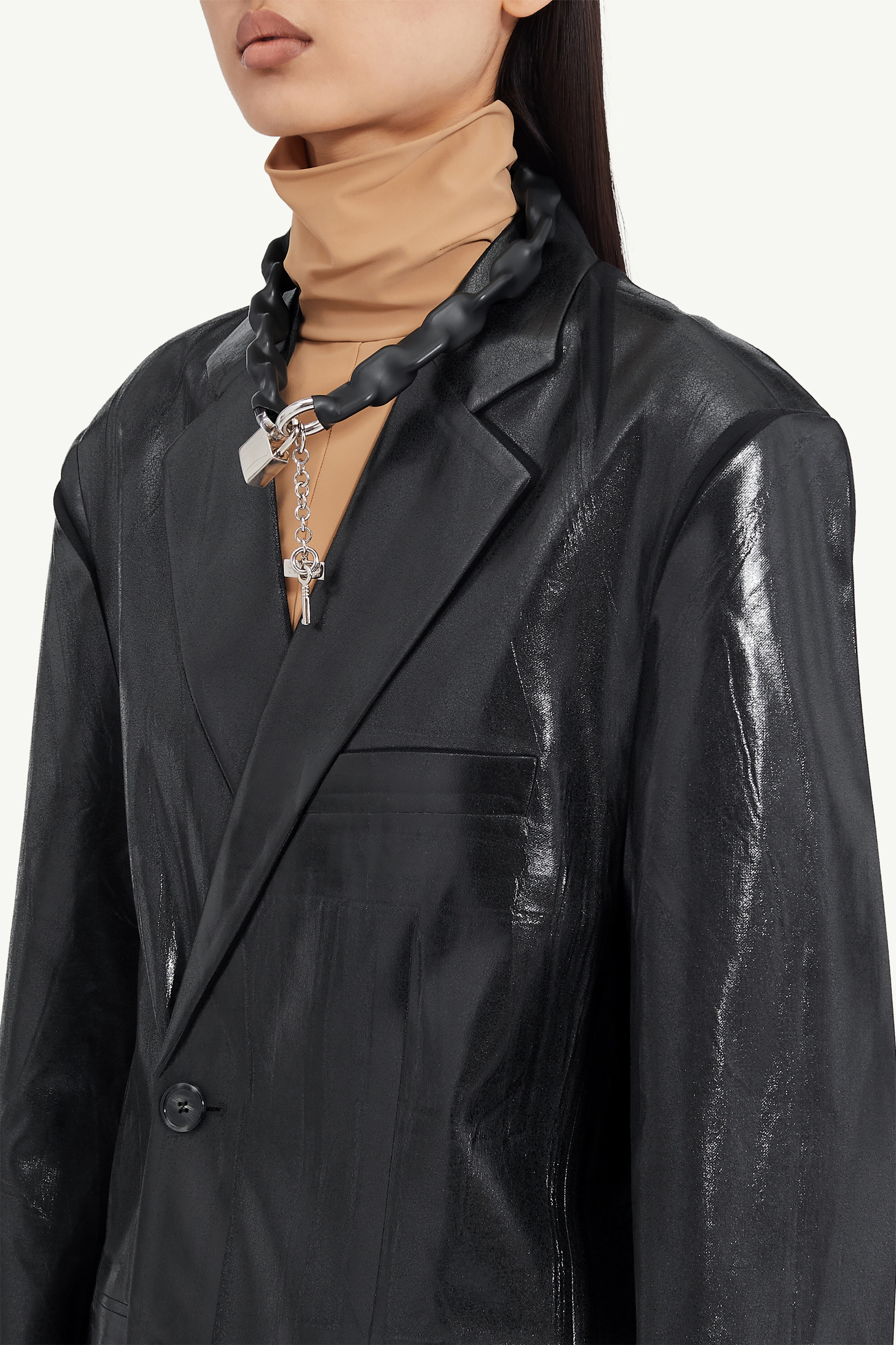 Coated suit jacket - 5