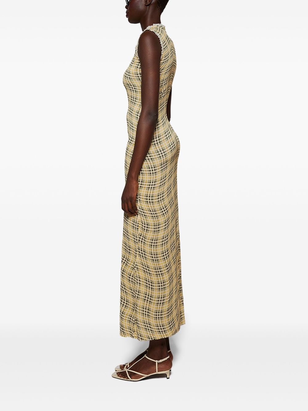 tartan-check maxi dress - 4