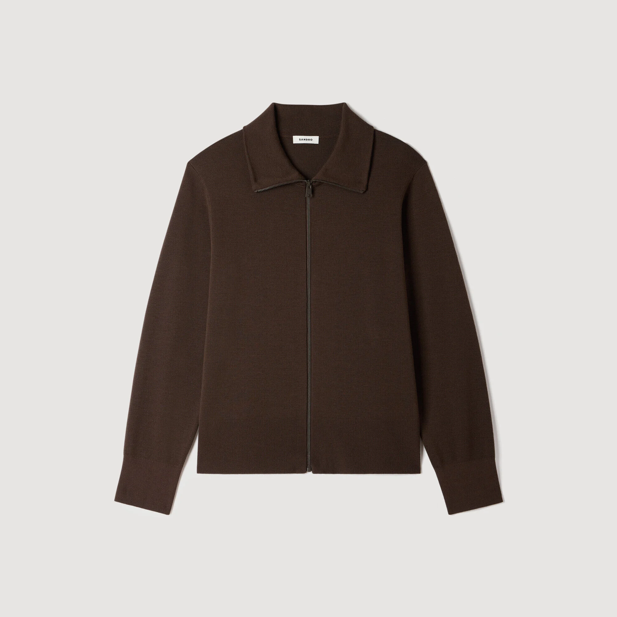 ZIP-UP WOOL CARDIGAN - 1