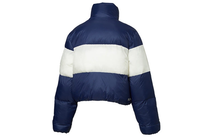 (WMNS) PUMA x Selena Gomez Crop Puffer Jacket 'Navy White' 59701401 - 2