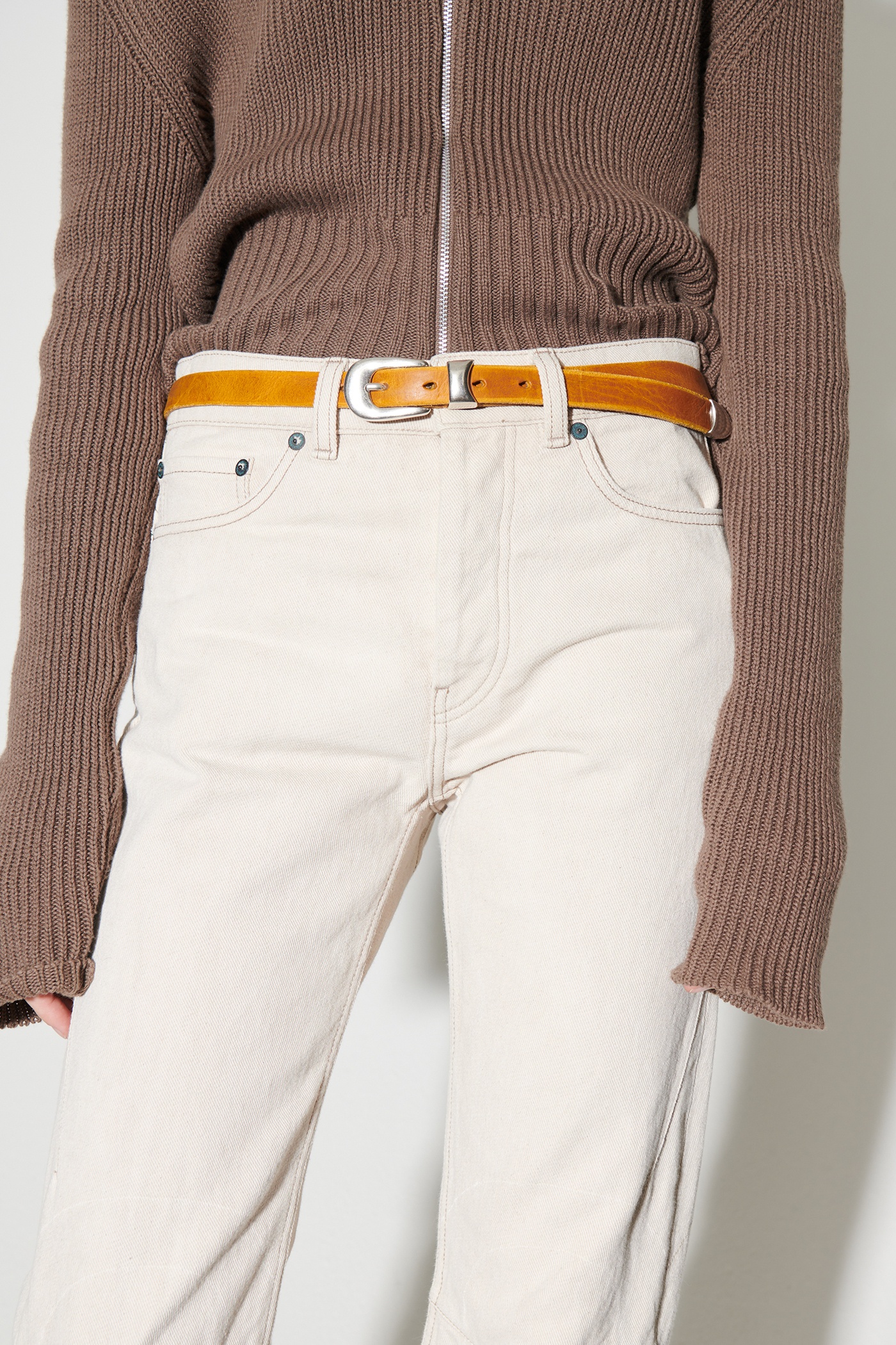 2 cm Belt Saffron Leather - 3