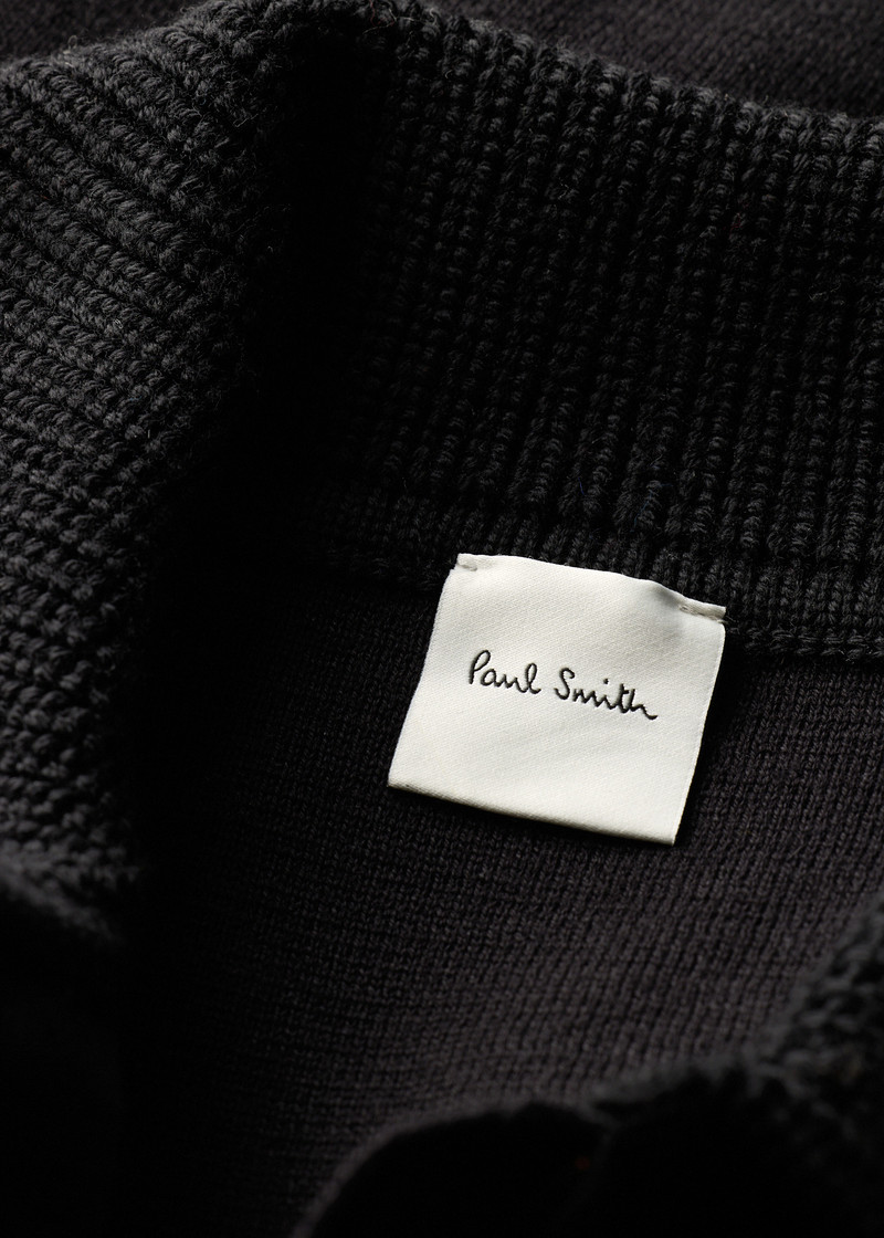 Paul Smith Women's Black Knitted Jacket with Stripe Cuffs outlook