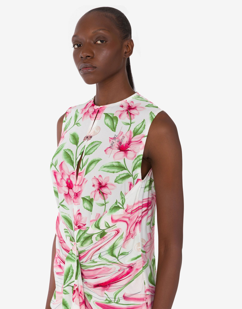 PRINTED CREPE DE CHINE DRESS 3