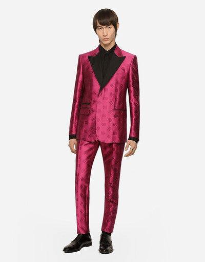 Dolce & Gabbana Single-breasted Sicilia-fit tuxedo jacket with DG jacquard detailing outlook