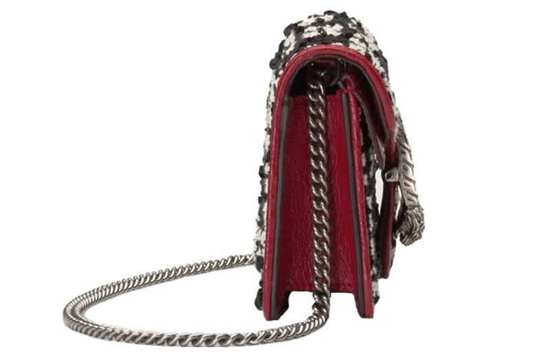 (WMNS) Gucci Dionysus Tiger Head Logo Chain Shoulder Messenger Bag Mini Black / Red 476432-HS8AN-116 4