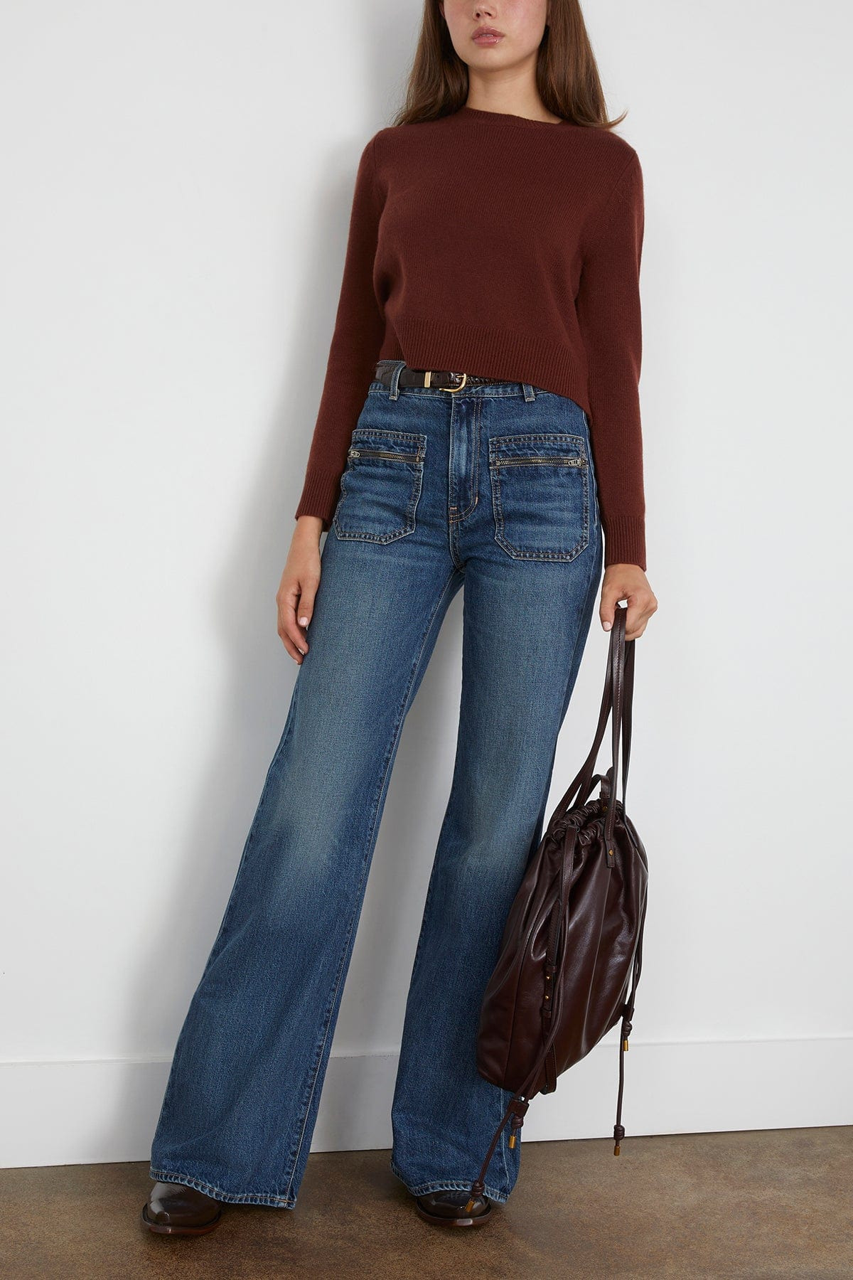 Venus Sweater in Dark Rust - 2