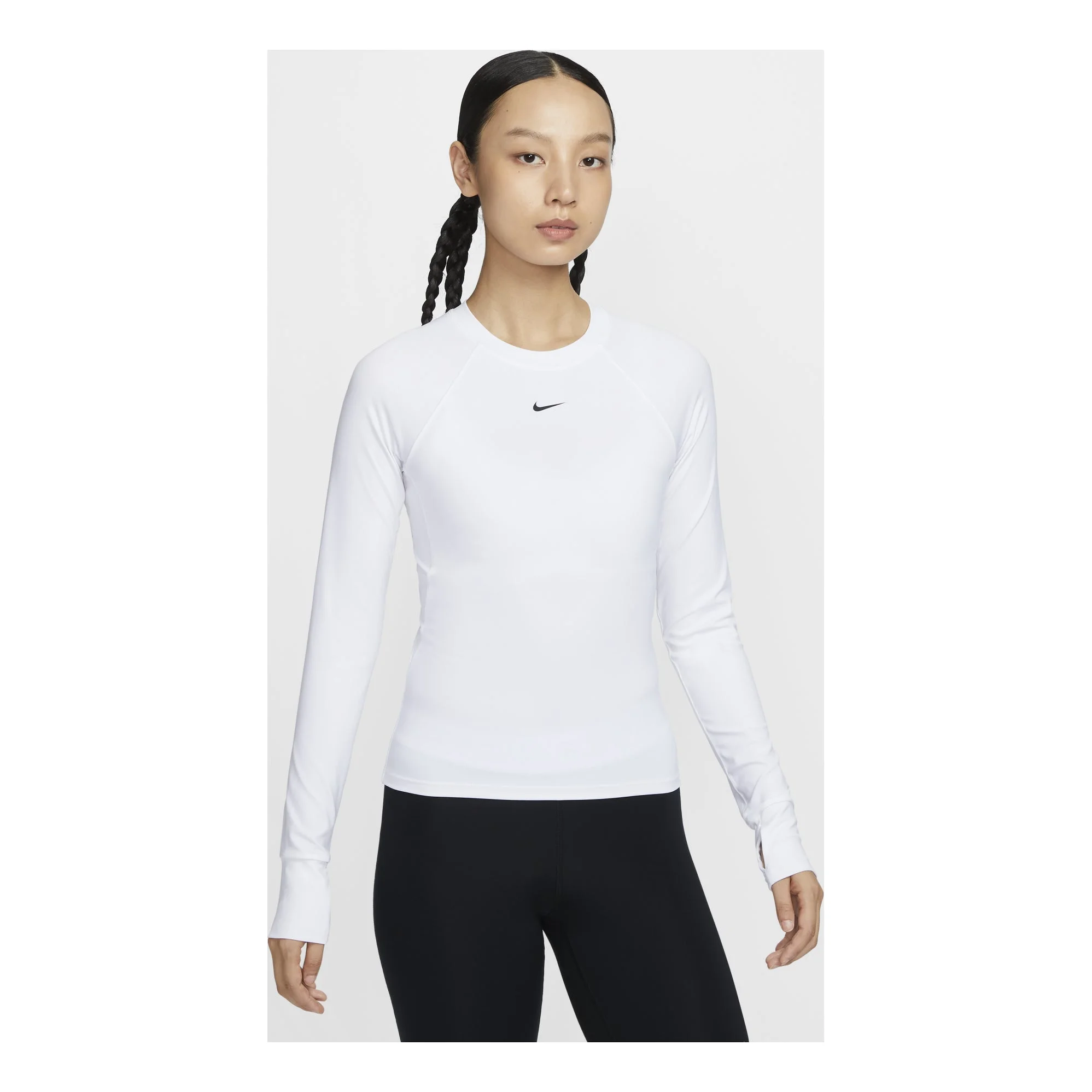 (WMNS) Nike Pro Dri-FIT Base Layer T-Shirt 'White' FV7846-100 - 1