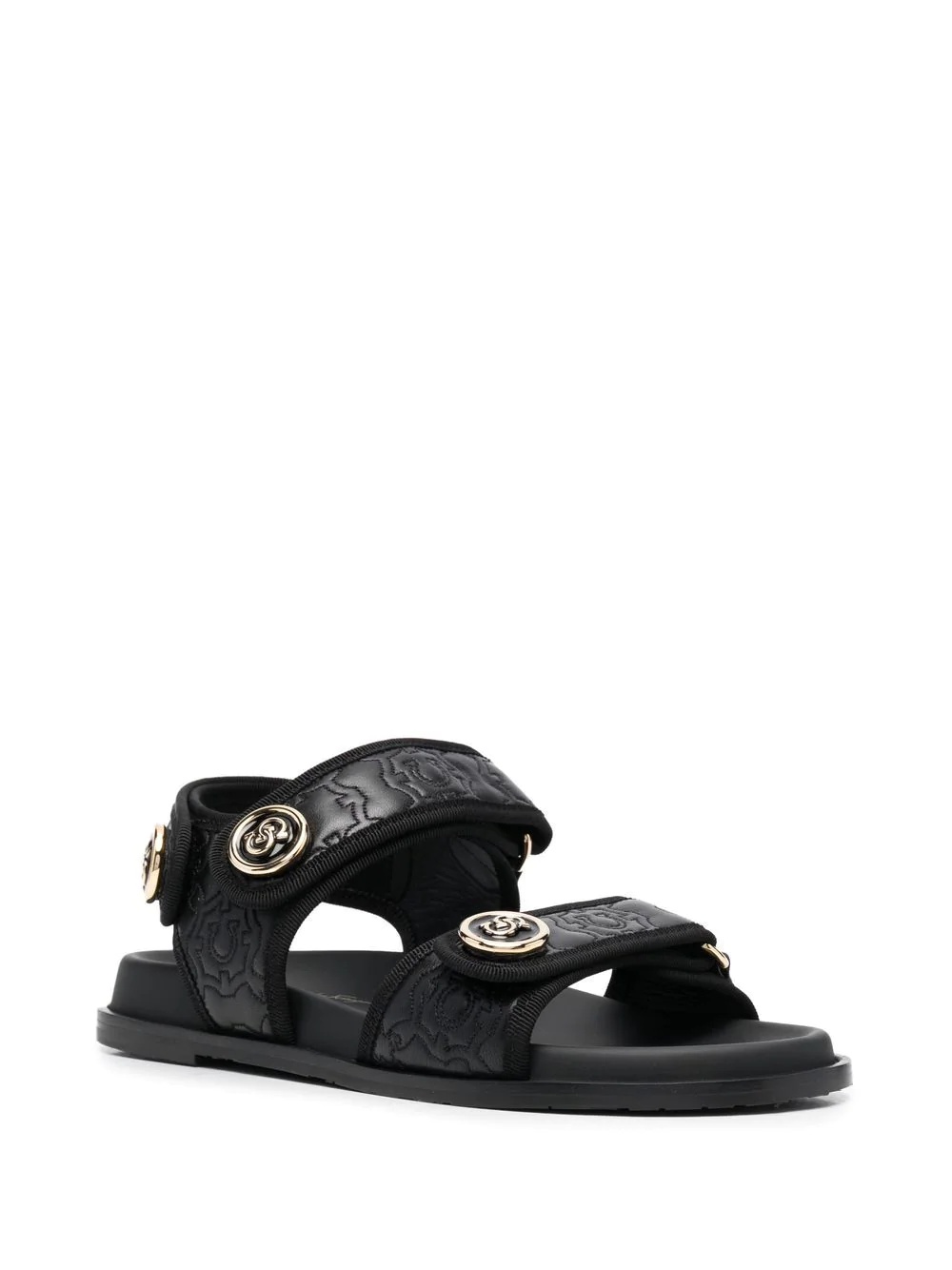 logo-plaque detail sandals - 2