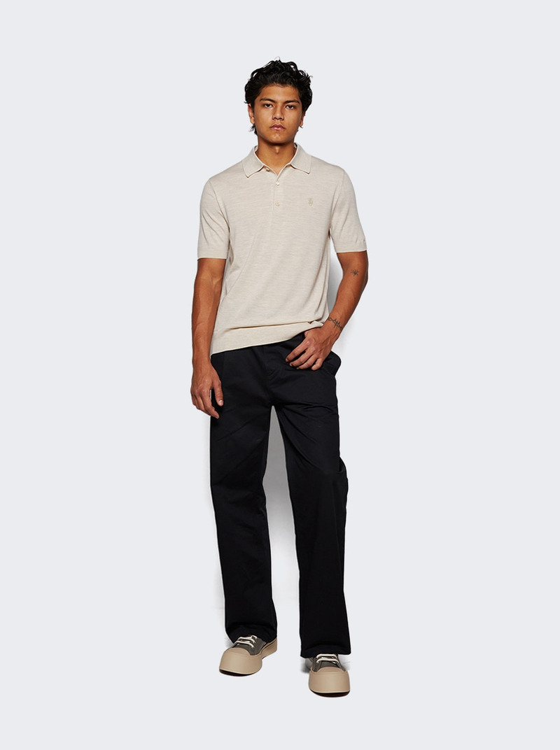 Burberry Wool Polo Shirt Nutmeg outlook