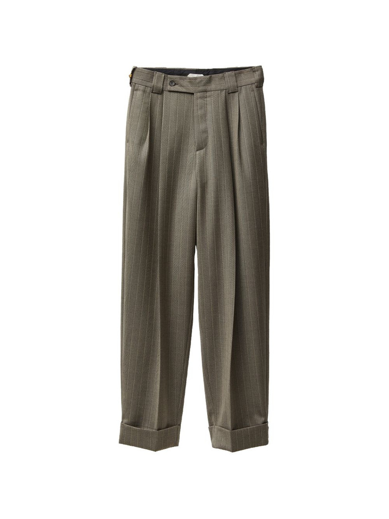 pinstripe wool twill oversized pants 1