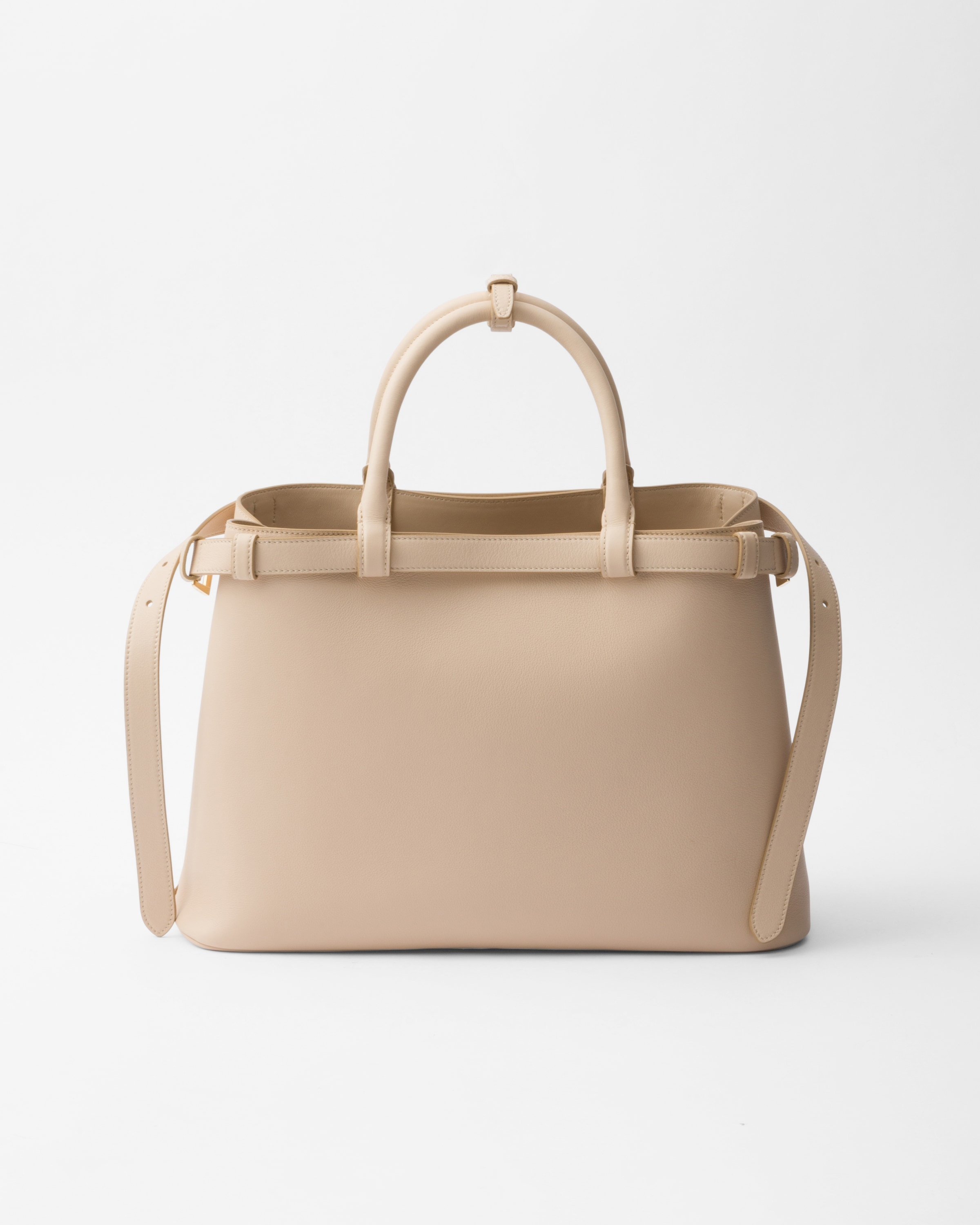 Prada Buckle medium leather handbag with double belt - 3
