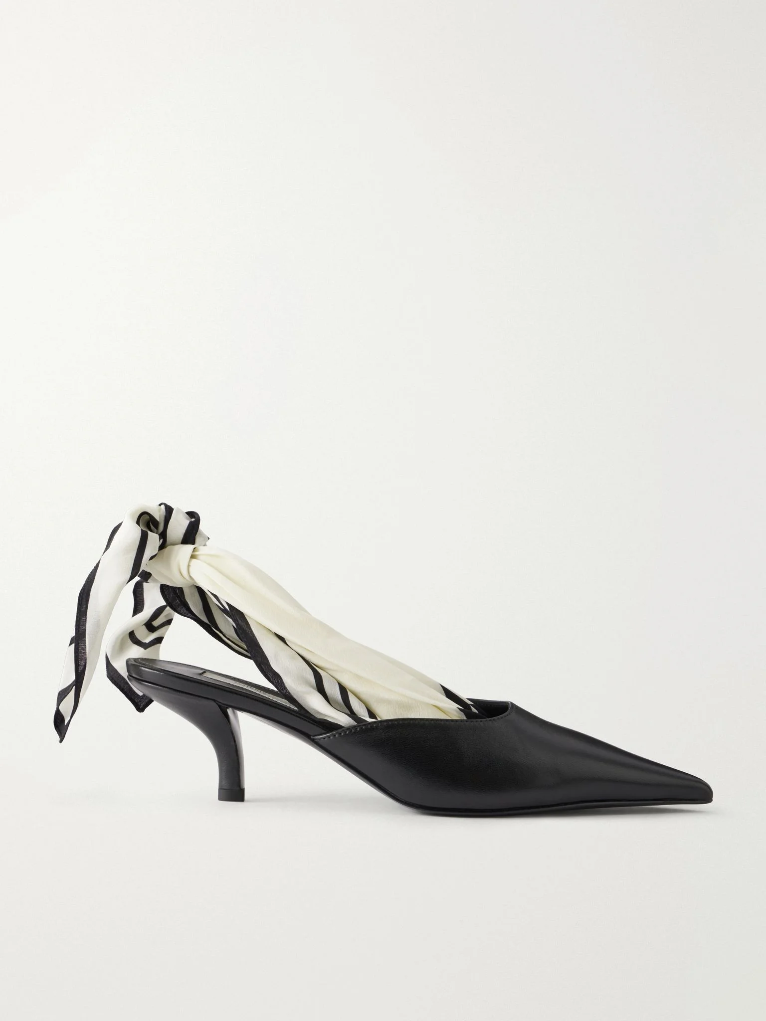 55 leather slingback pumps Black - 1