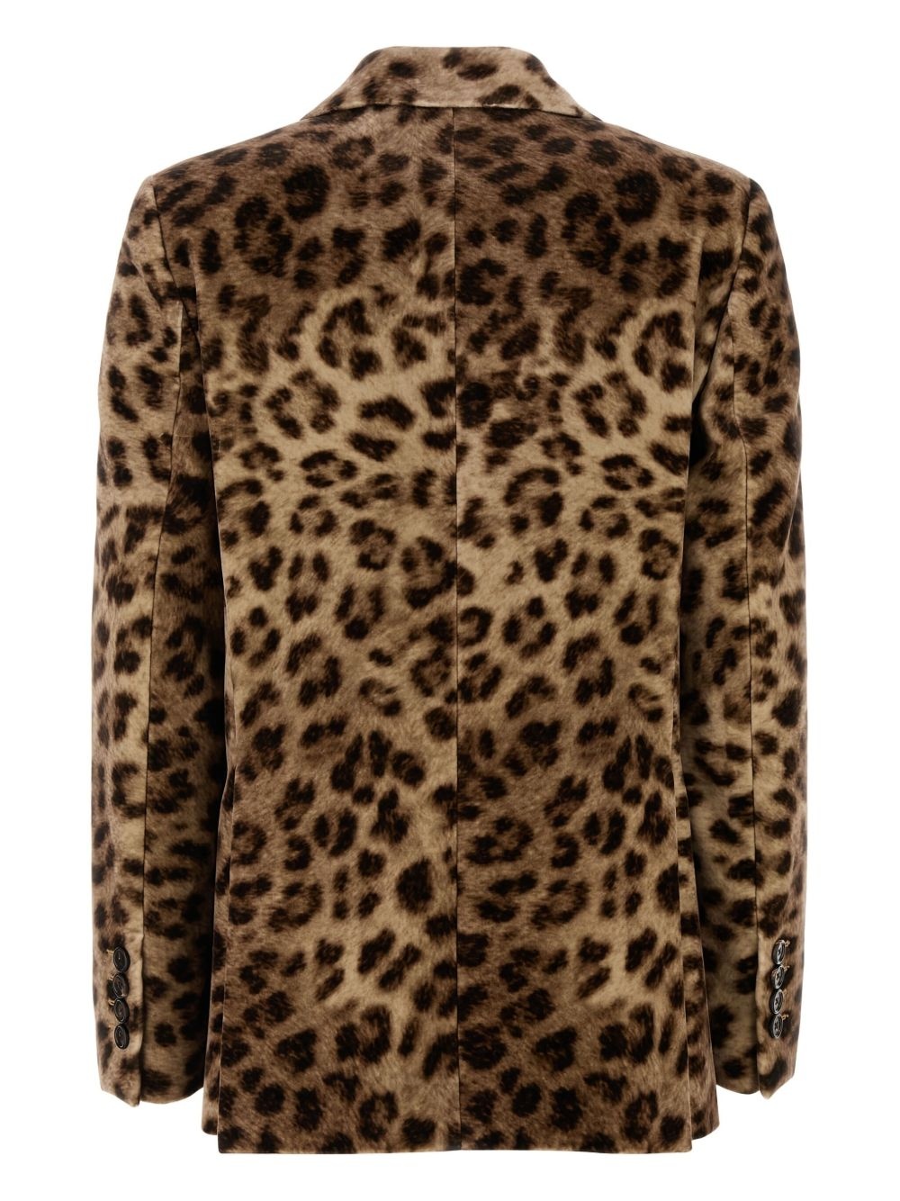 animal-print blazer - 2