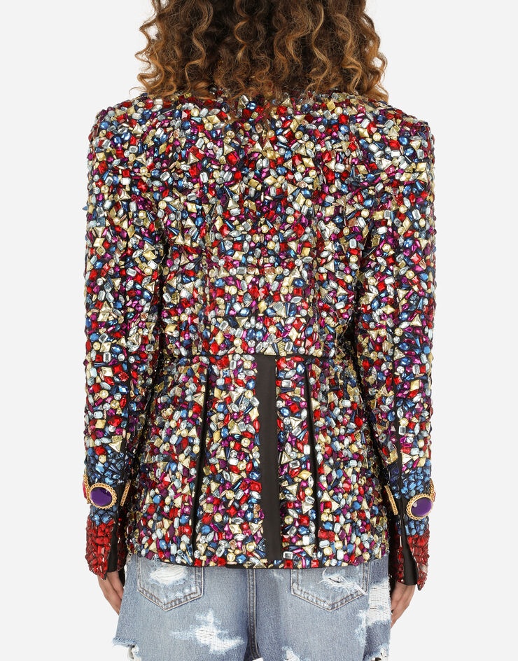 Mikado evening jacket with embroidery - 3