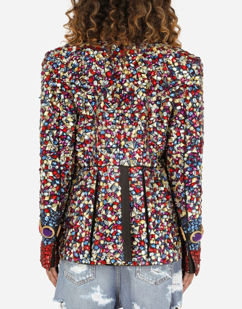 Mikado evening jacket with embroidery 3