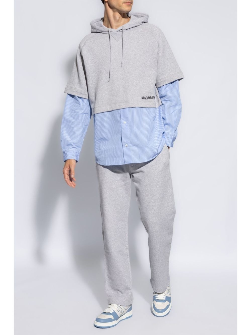 logo-embroidered cotton track pants - 2