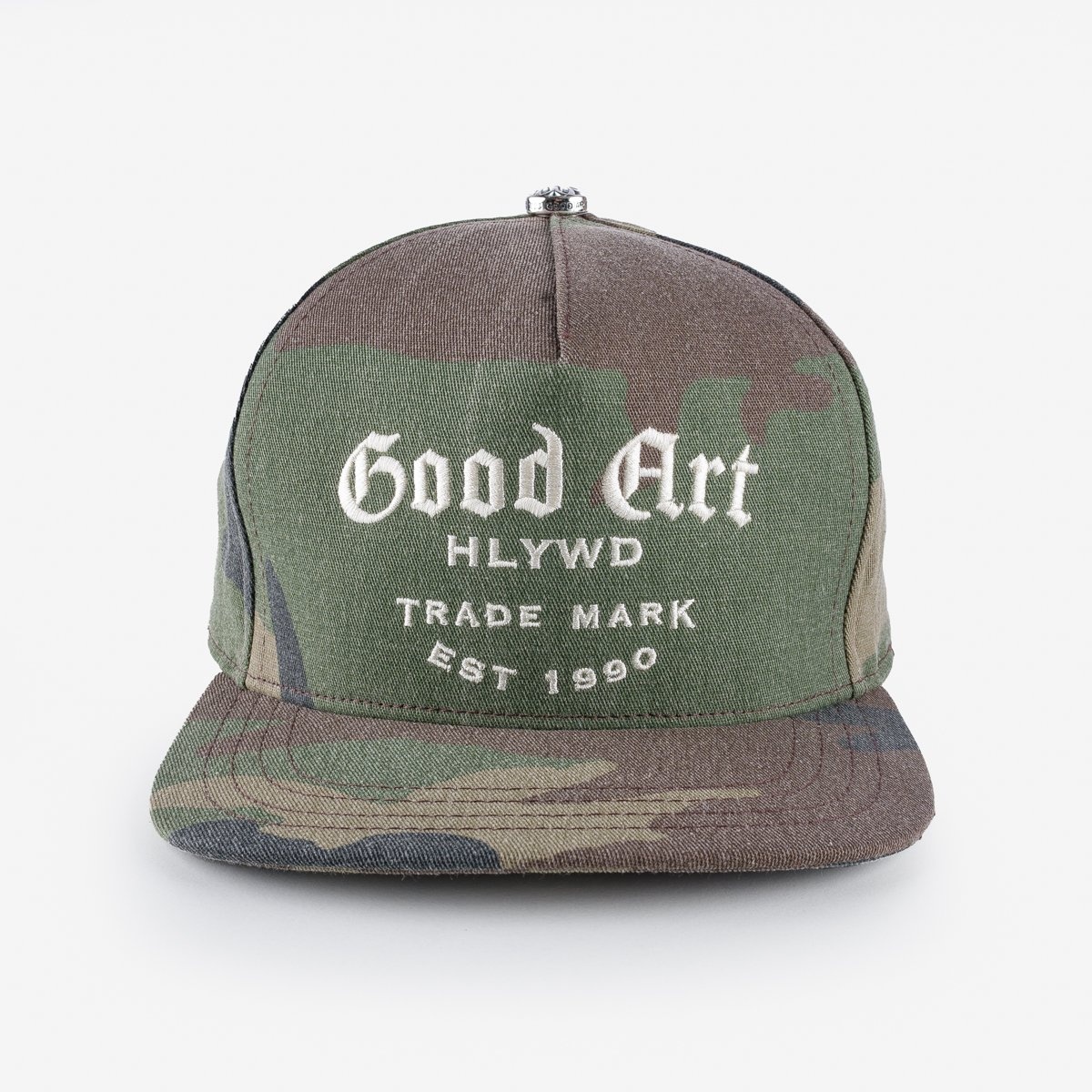 HCS-TRK-CMO GOOD ART HLYWD Trunk Logo High Crown Snapback Cap - Camo - 3
