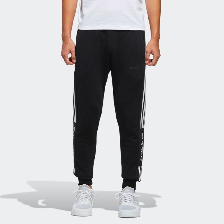 adidas neo Side logo Printing Slim Fit Casual Sports Long Pants Black EI4734 - 3