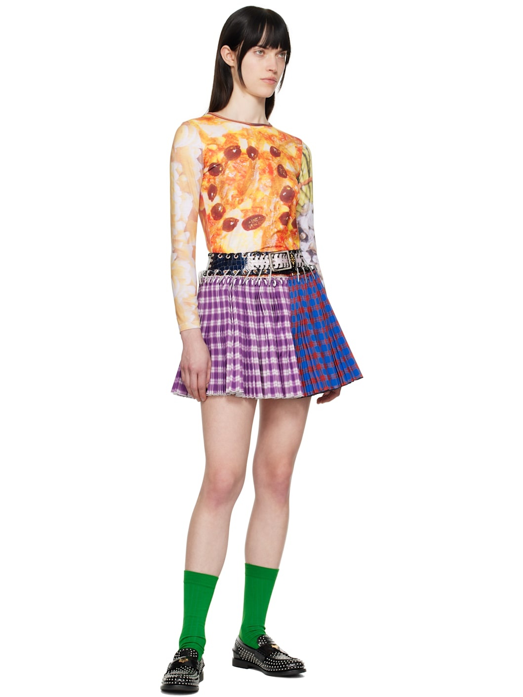 Multicolor 'Dinner's Served' Fitted Jersey T-shirt - 5