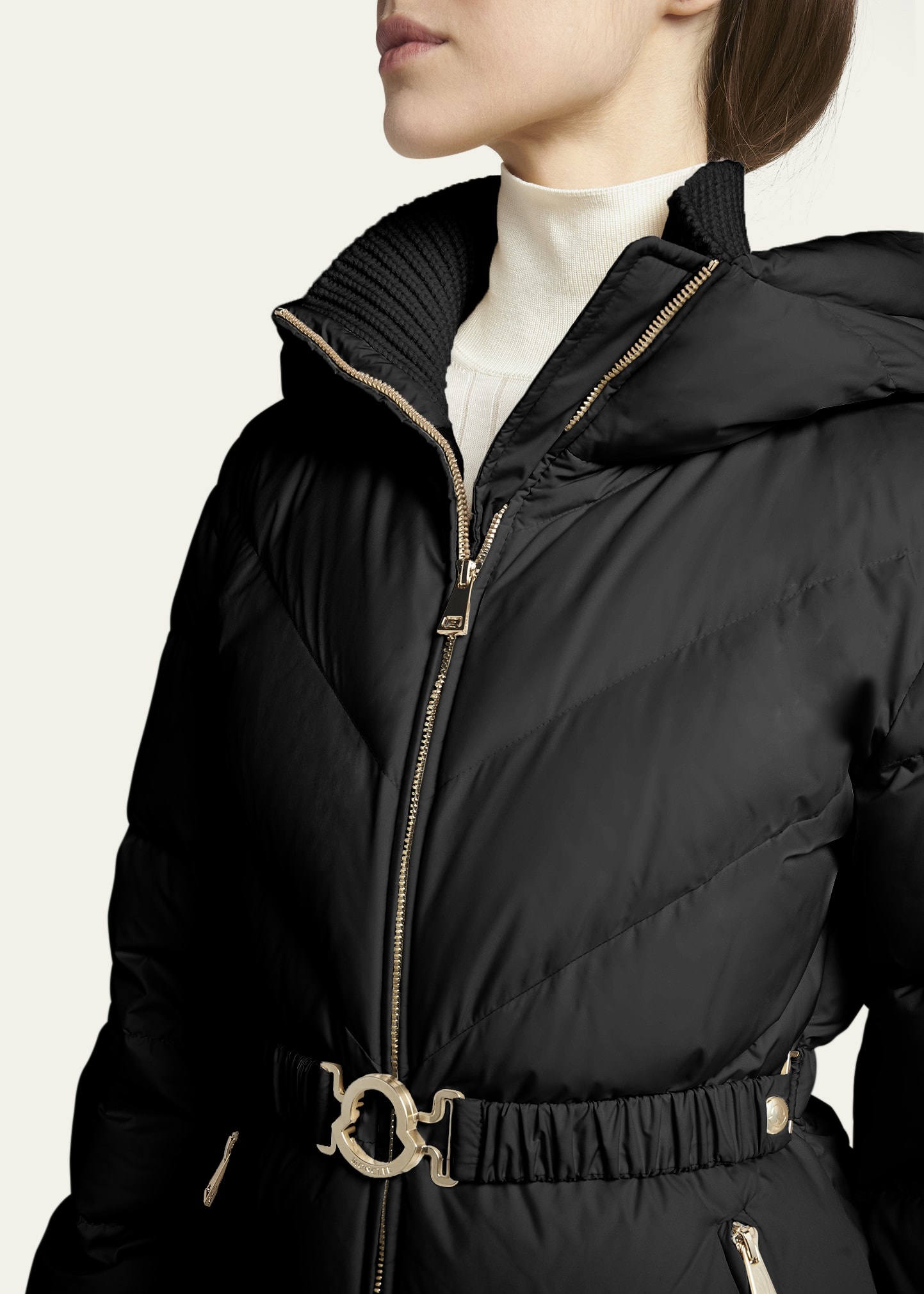 Moncler Brosse Belted Puffer Jacket | bergdorfgoodman