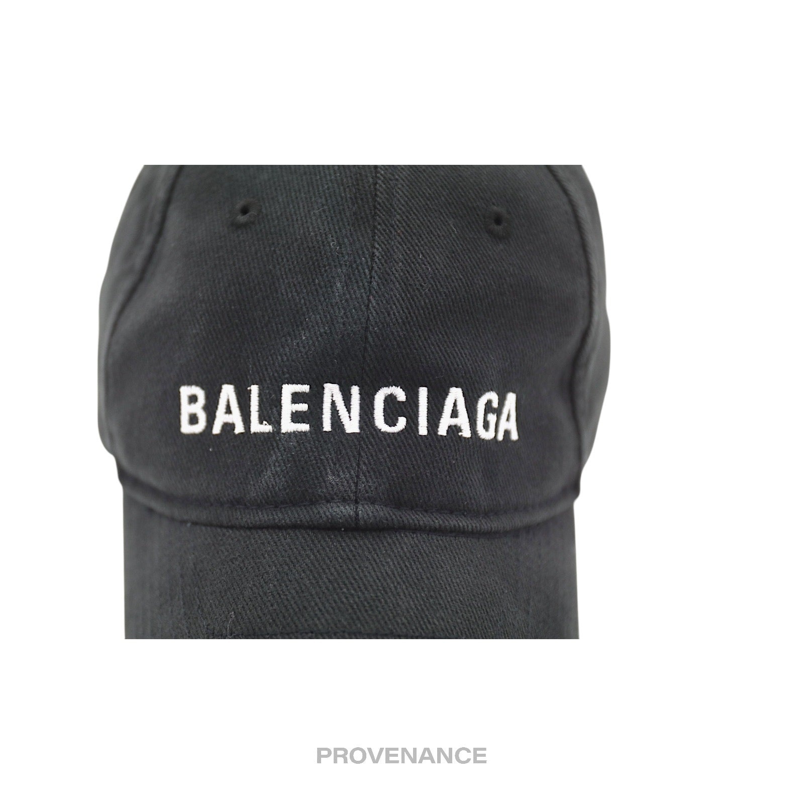 Balenciaga Embroidered Logo Cap - Washed Black - 8