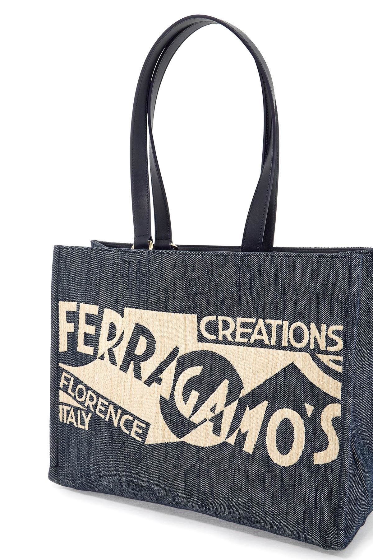 FERRAGAMO Ferragamo Logo Printed Tote Bag (M) Women