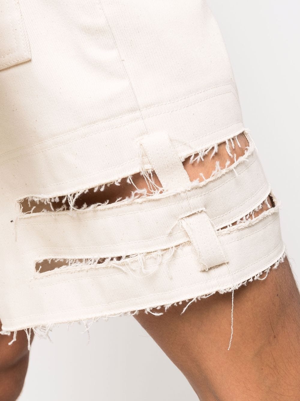 distressed cut-off shorts - 5