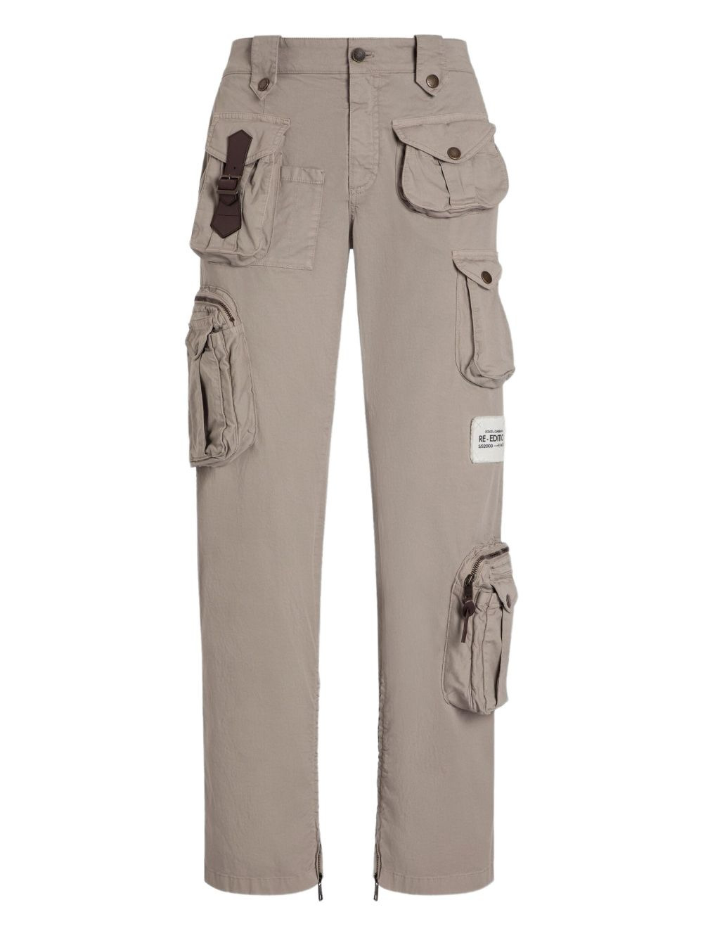 cotton blend cargo trousers - 1