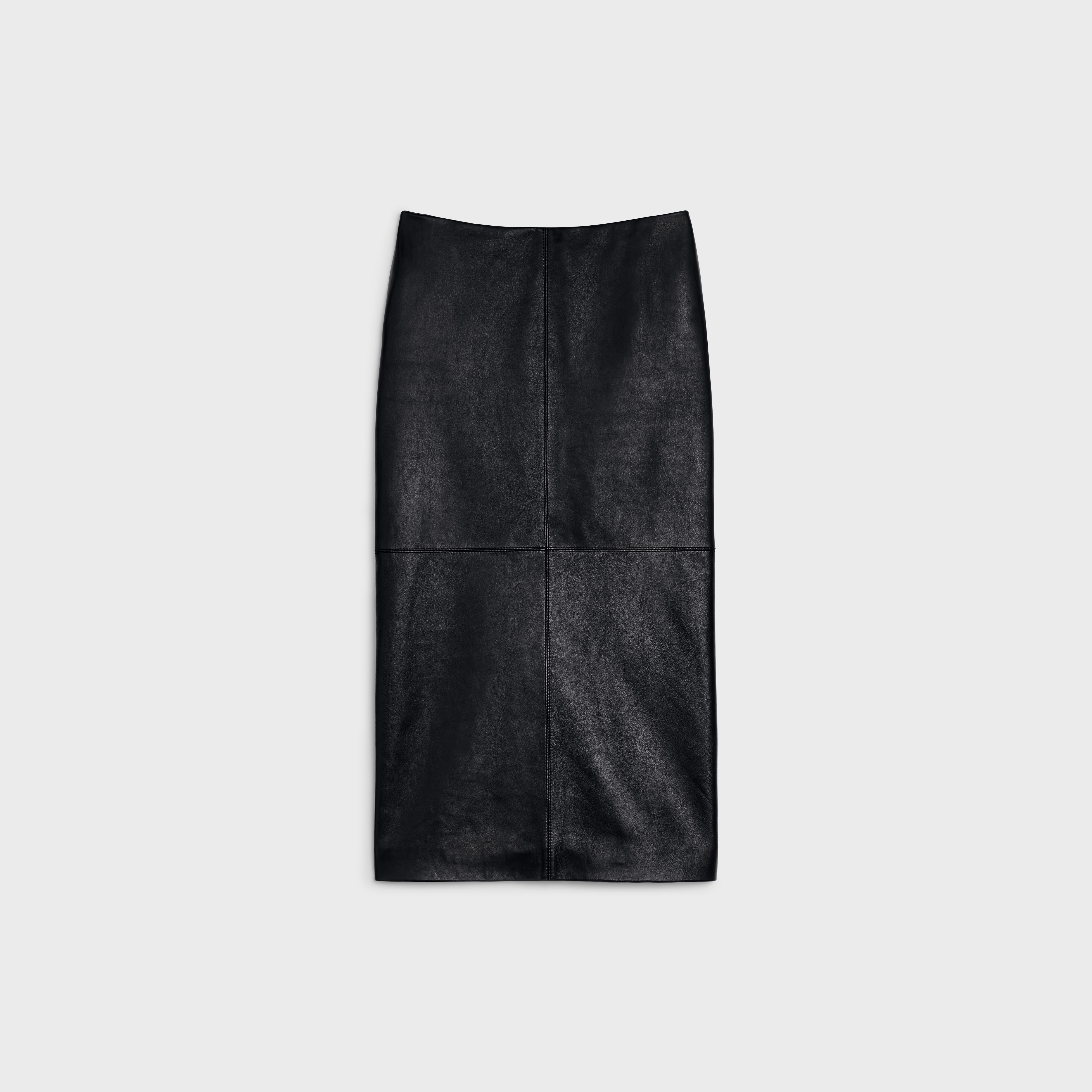 VINTAGE COLUMN SKIRT IN SOFT LAMBSKIN - 1