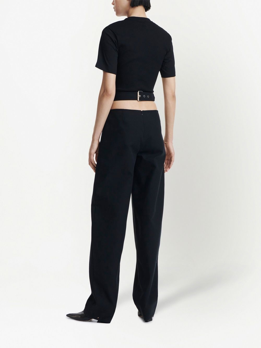 Y-Front buckle straight trousers - 3