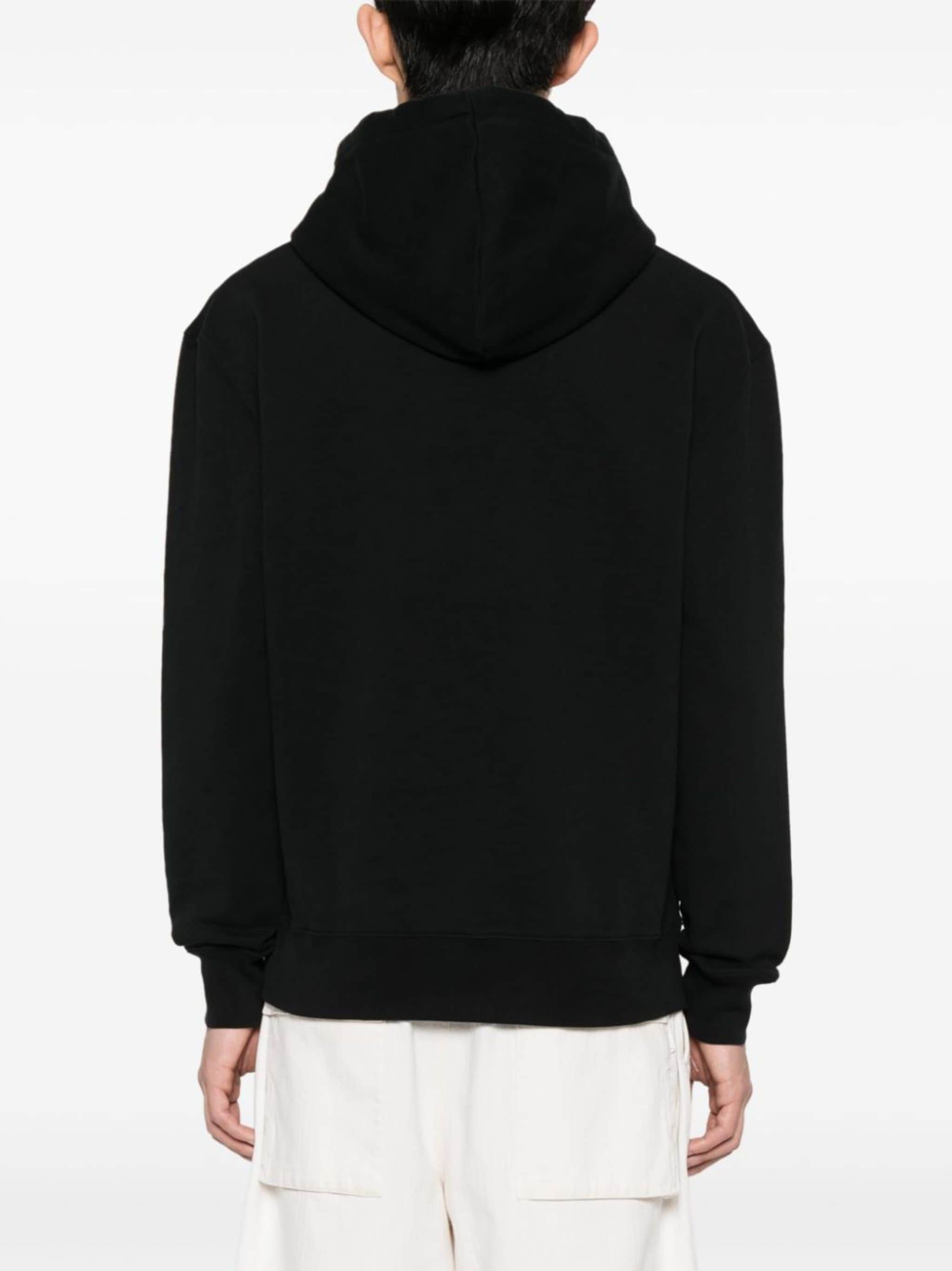 Fox-motif cotton hoodie - 4