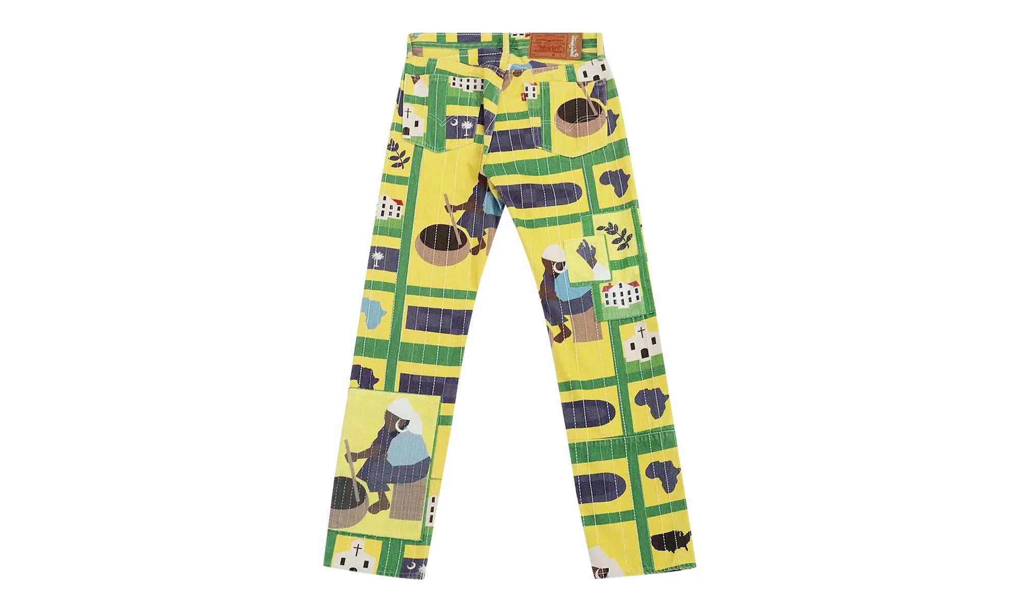 Quilted 501 Jeans "Gullah Green" DT223 - 1