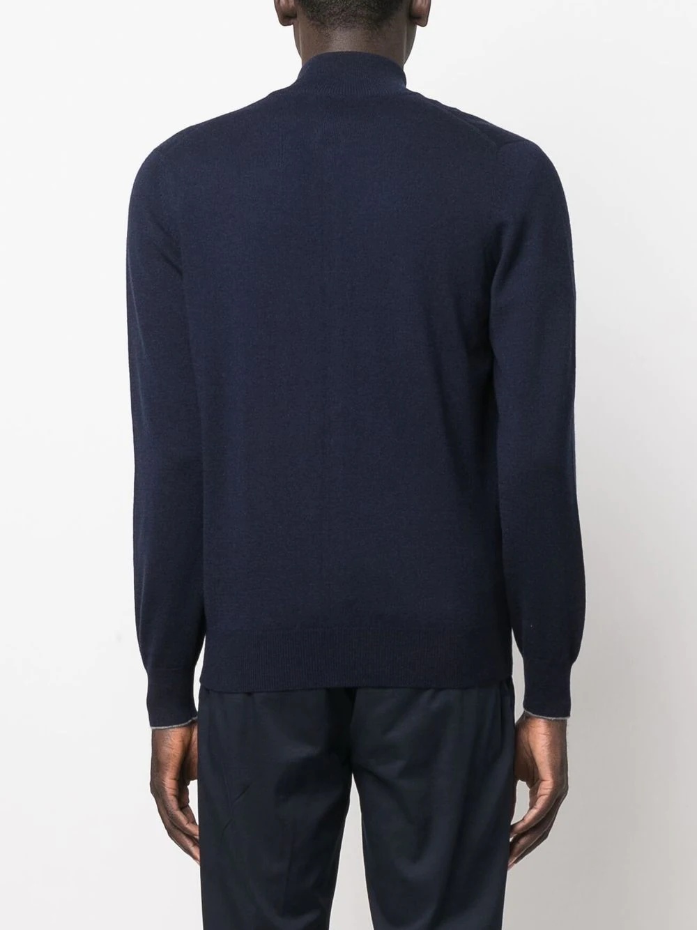 funnel neck zip-up cashmere jumper - 4