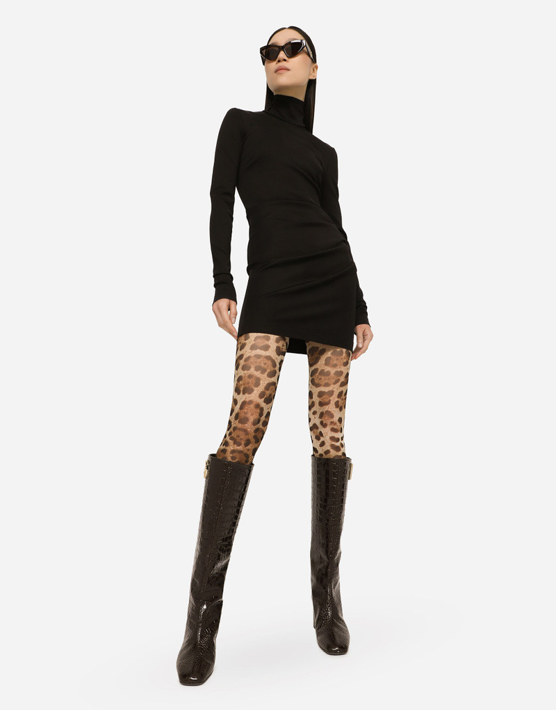 Short jersey Milano rib dress 5