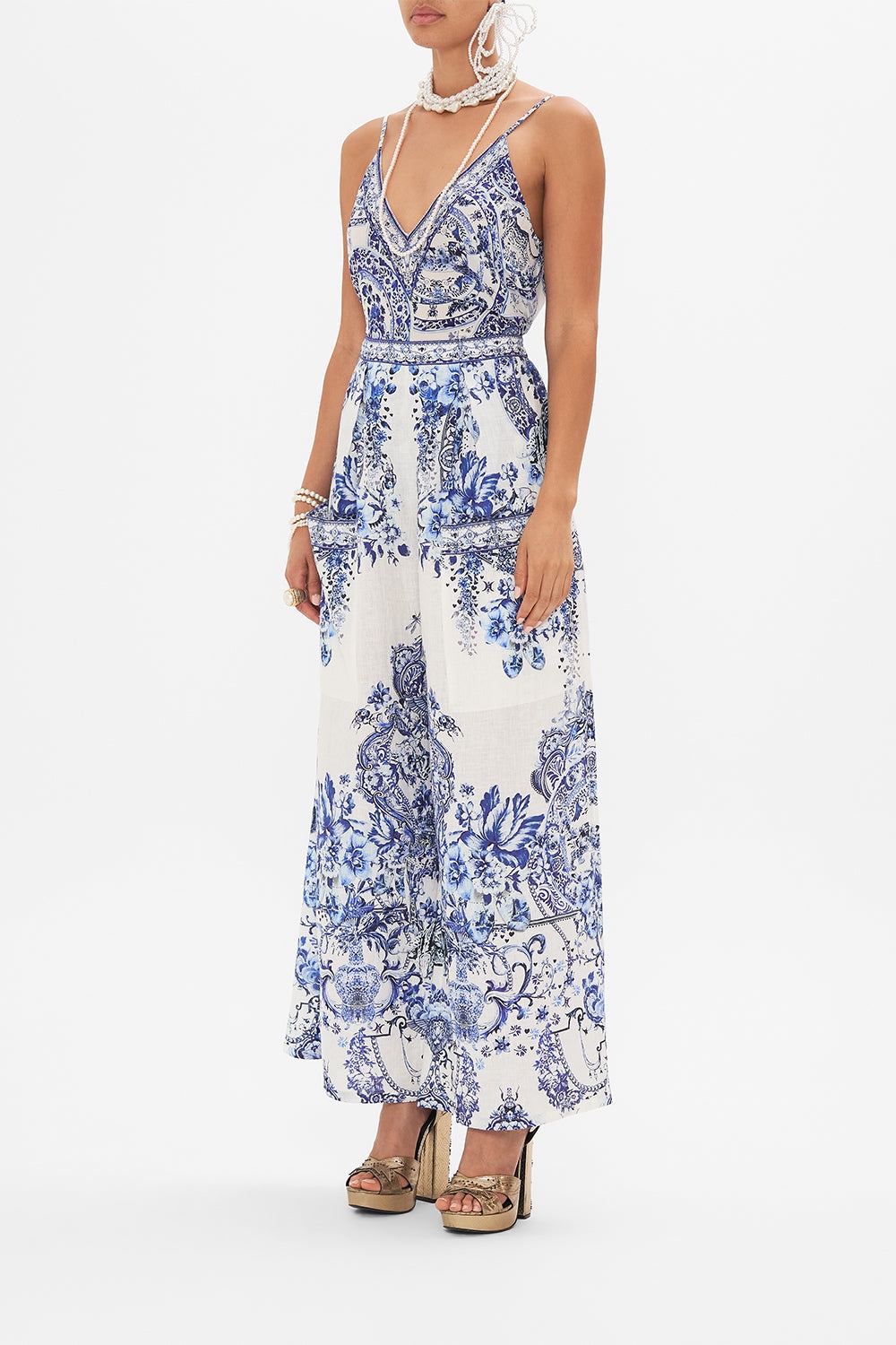 WIDE LEG TROUSER WITH FRONT POCKETS - 4