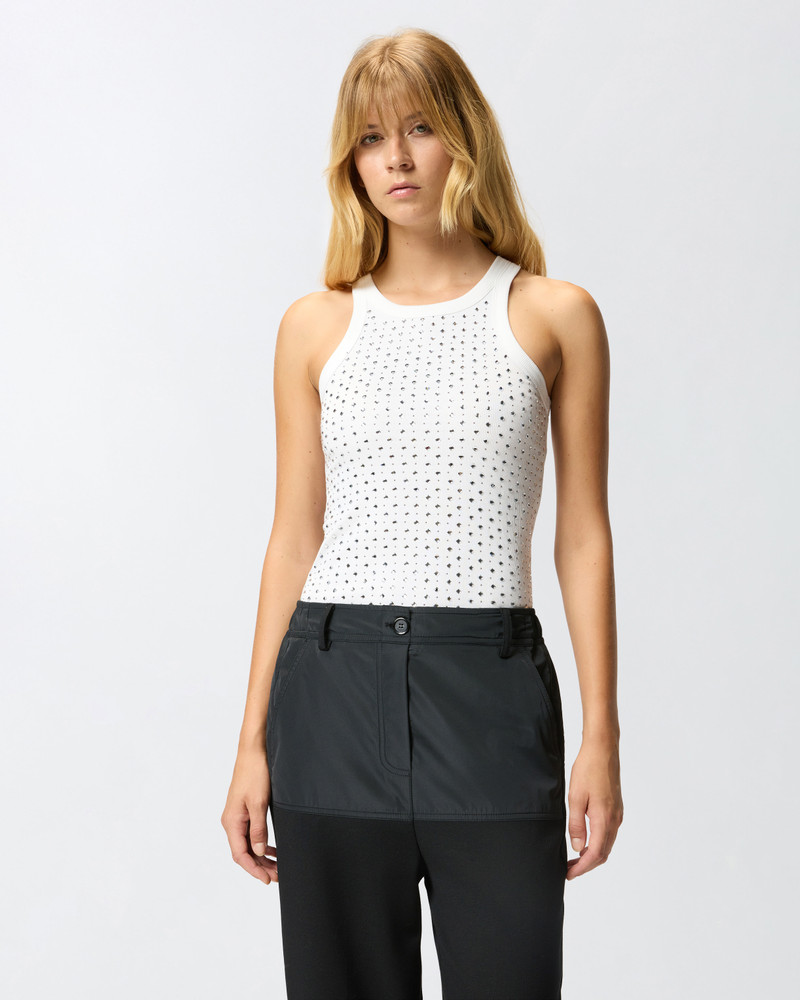PINKO VEST TOP WITH RHINESTONES AND STUDS outlook