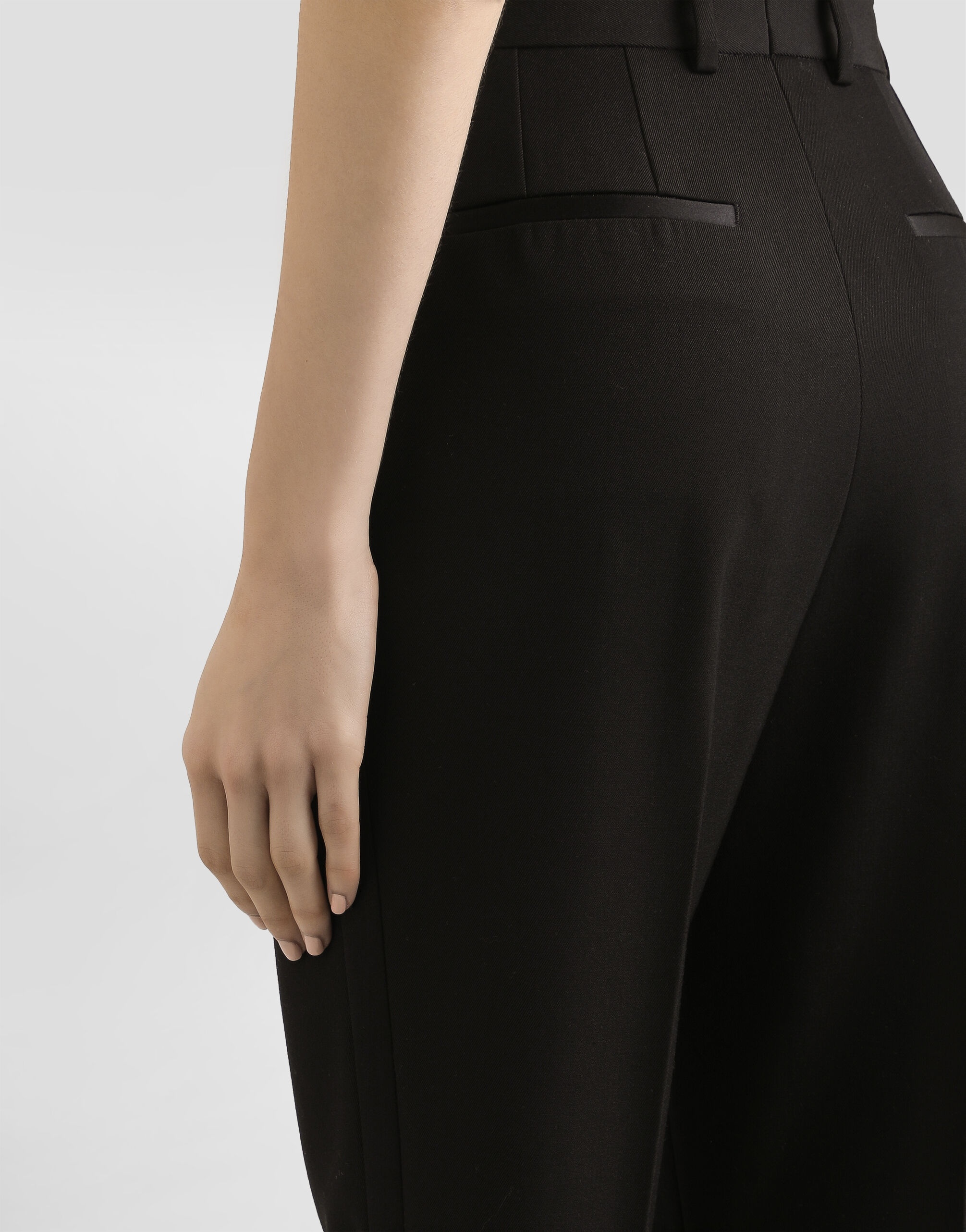 Tailored woolen tuxedo pants - 6