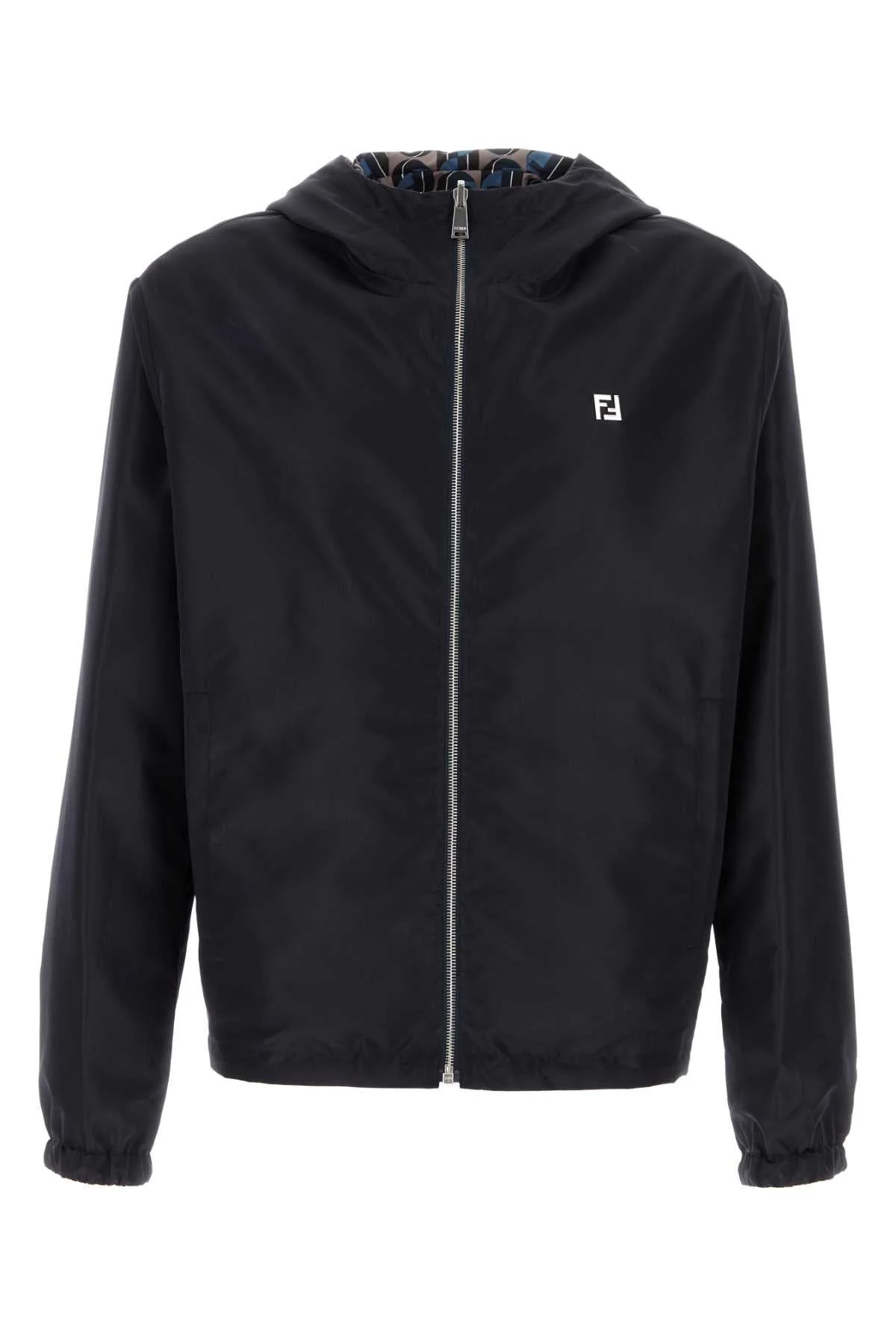Fendi Men Midnight Blue Polyester Reversible Windbreaker - 1