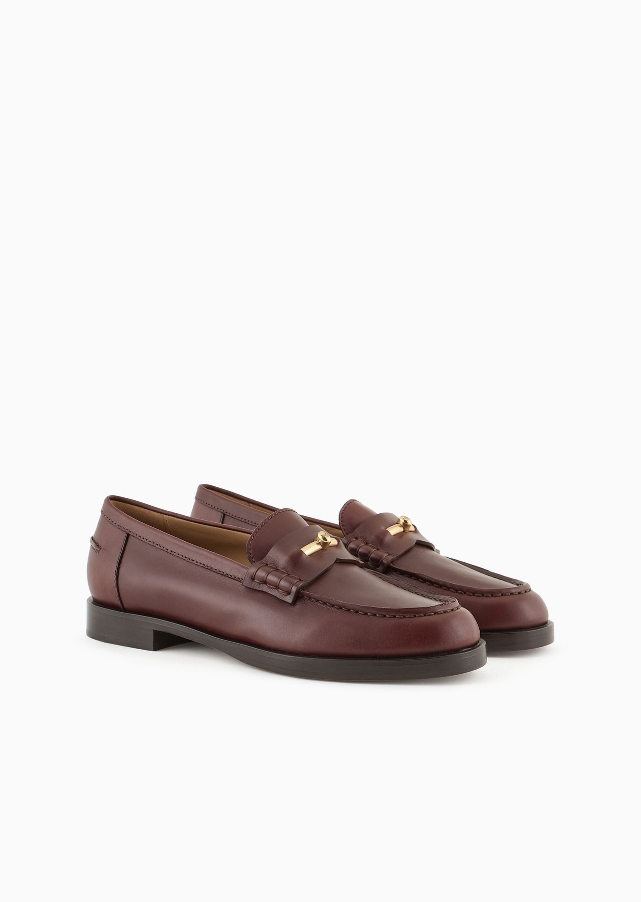 Polished leather loafers with stirrup - 2
