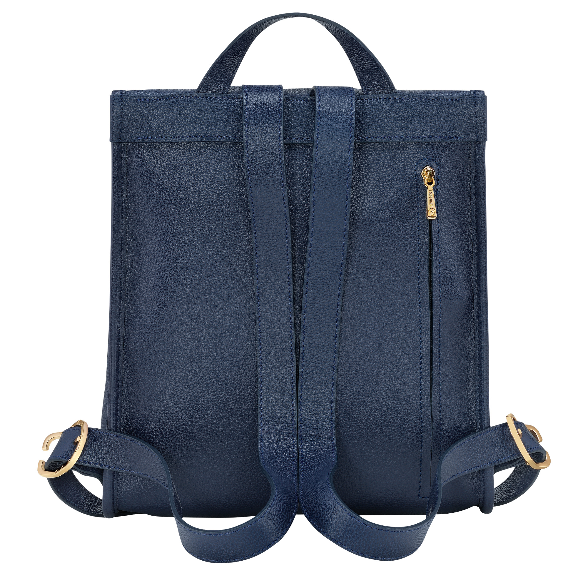 Le Foulonné Backpack Navy - Leather - 3