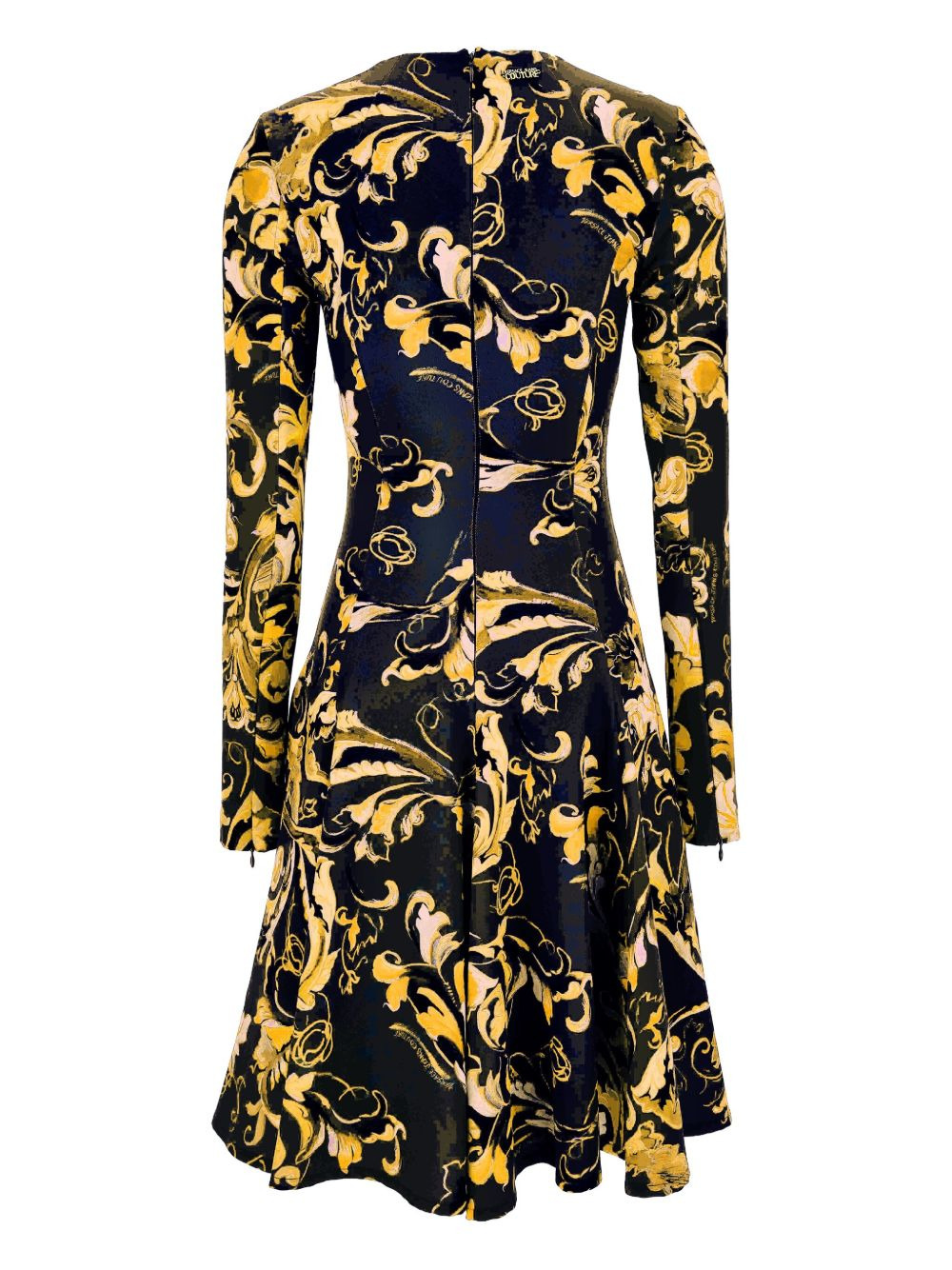 Barocco-print flared mini dress - 3