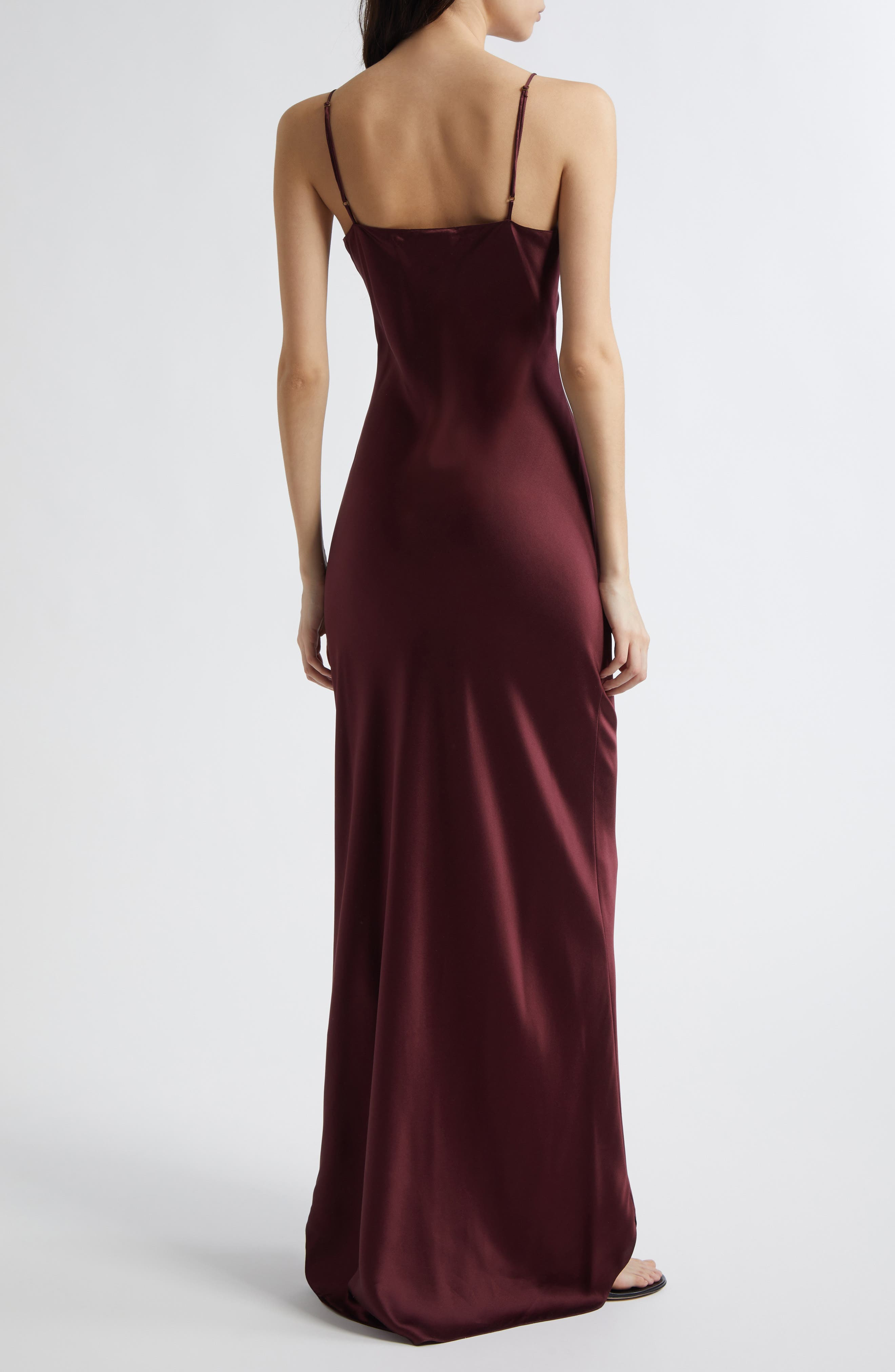 Nili Lotan Cami Silk Slipdress in Claret at Nordstrom - 2
