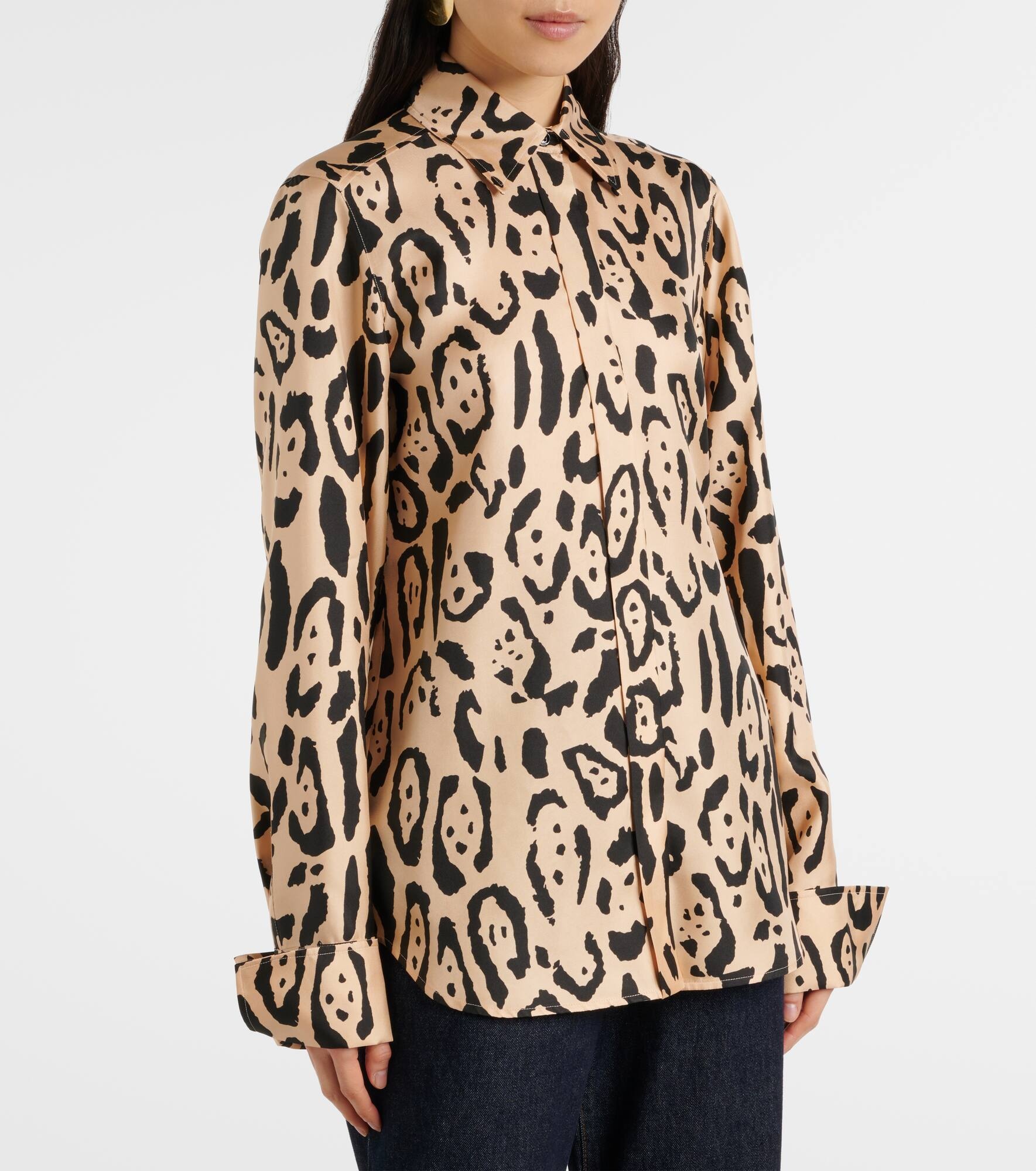 Armony leopard-print silk top - 6