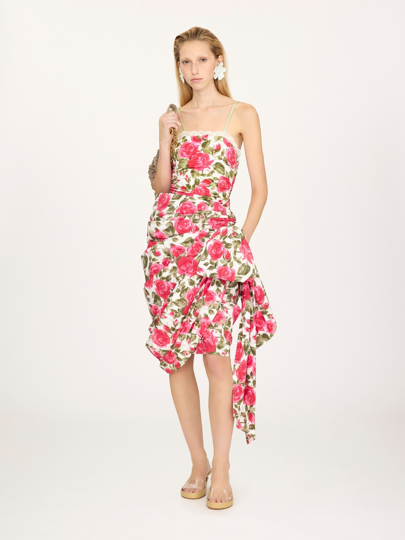 Chloé ROSE-PRINT RUCHED BODYSUIT outlook