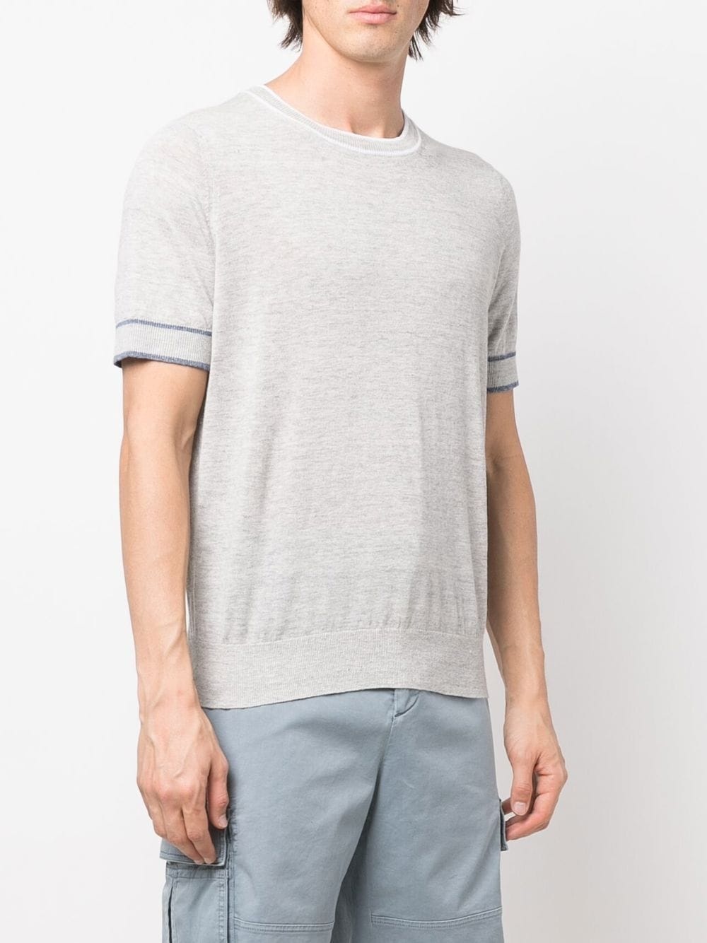 fine-knit crew-neck top - 3